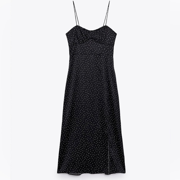Zara dotted midi corset dress - Picture 1 of 2